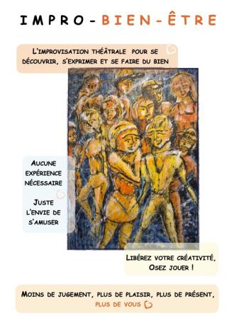 Flyer pour l'improvisation théâtrale pour le bien être